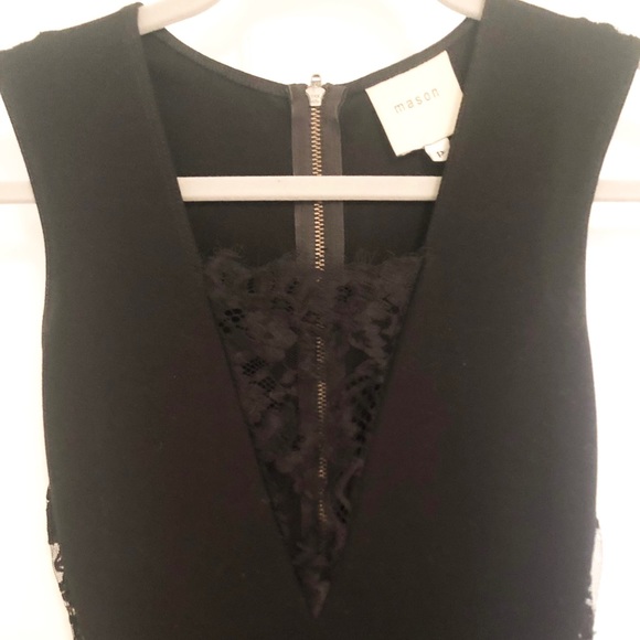 Mason Black Lace Cut Out Mini Dress - Picture 2 of 3